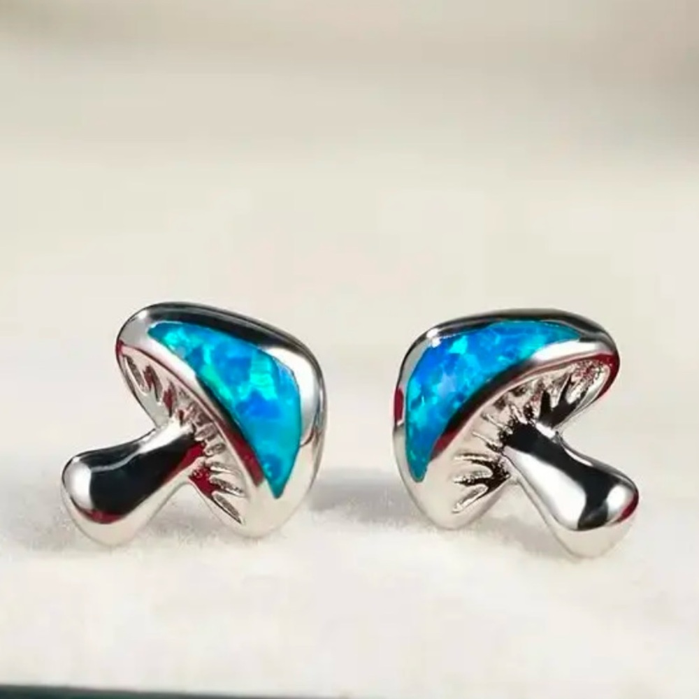 Enchanted Mushroom Stud Earrings